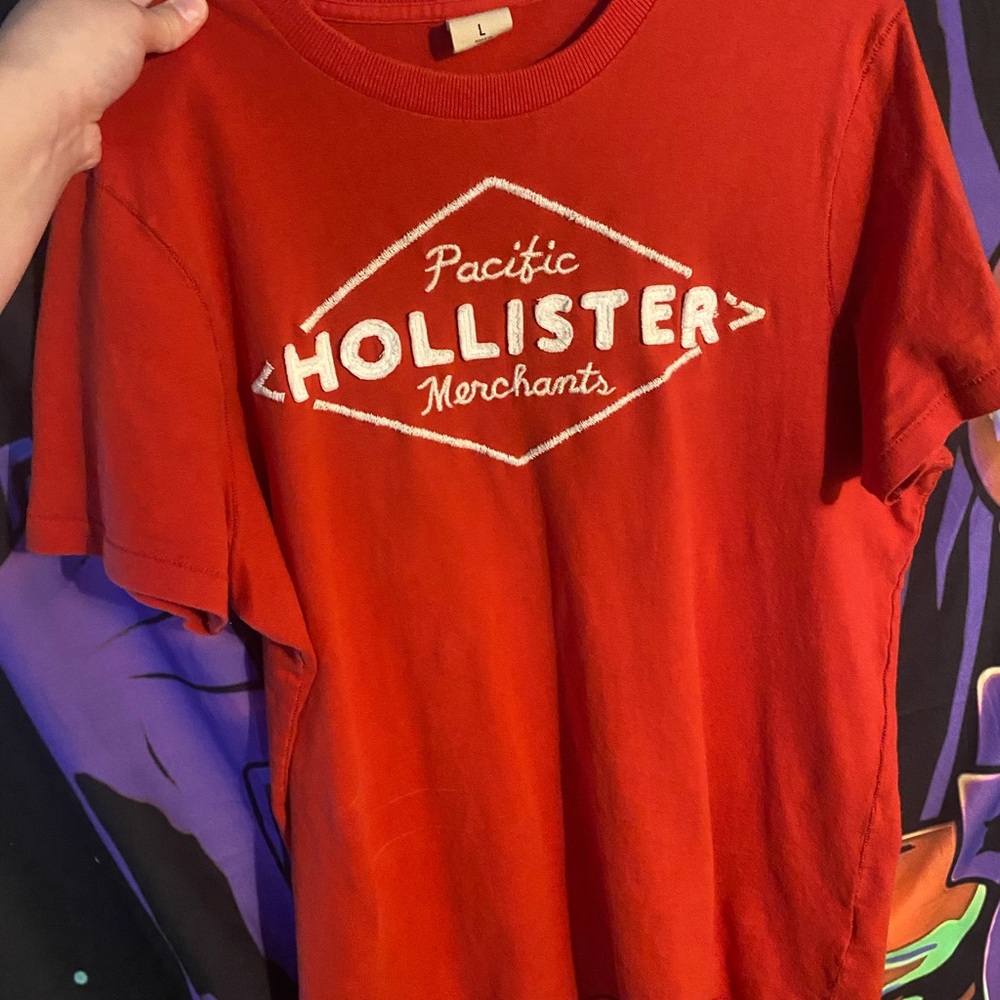 Hollister Pacific Merchants Red Short Sleeve Tee